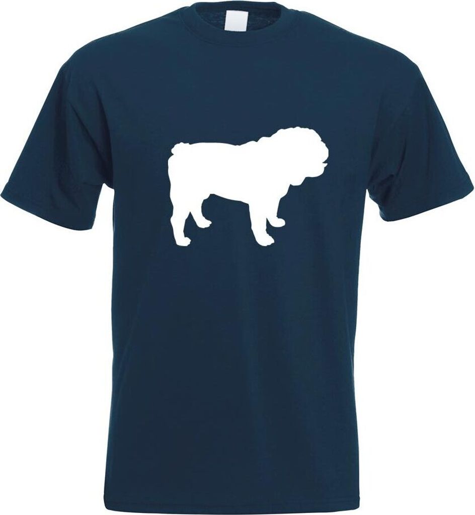 Kiwistar - T-Shirt - Navy - Englische Bulldogge Hunderasse Herren Funshirt Bedruckt Design Sprüche Spruch Motive - mit Motiv Bedruckt - Funshirt D...