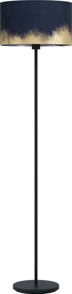 EGLO Stehlampe CASUARITA – Vintage Standleuchte – dekorative Wohnzimmerlampe mit E27 – 151 cm hoch, mit Trittschalter