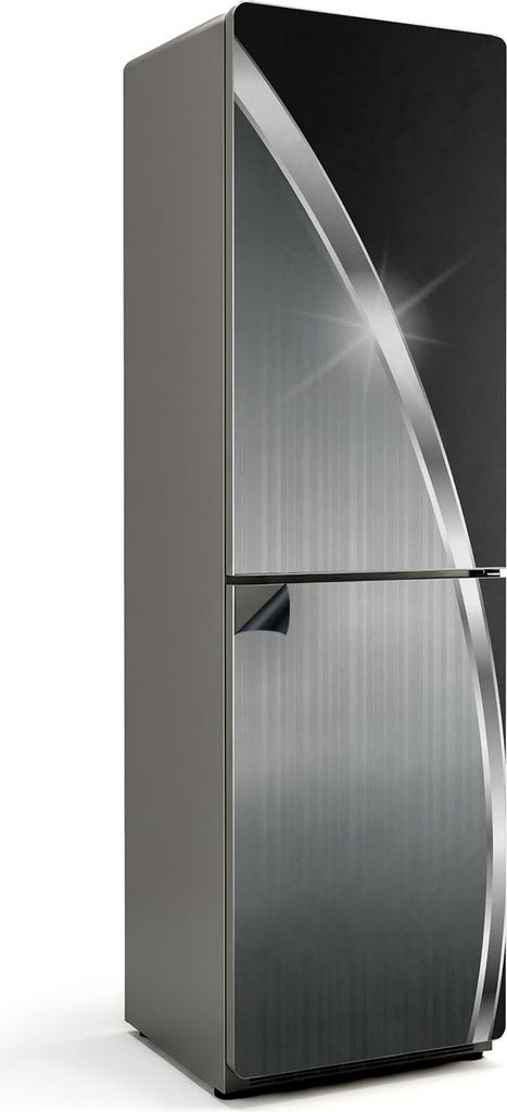 Abstraktes metallisches Muster – Magnetische Kühlschrank Abdeckung – Dekorfolie magnetisch Küche – Kühlschrank Magnet Deko – selbstklebe...