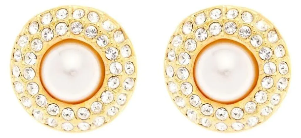 Bijou mariage boucles d'oreilles perles plaqué or Velena Lumiere 23240G