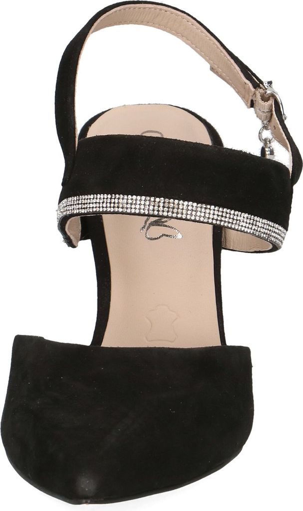 Caprice Damen Slingpumps Leder spitze Form High Heel Pumps 9-29601-42, Größe:37 EU, Farbe:Schwarz