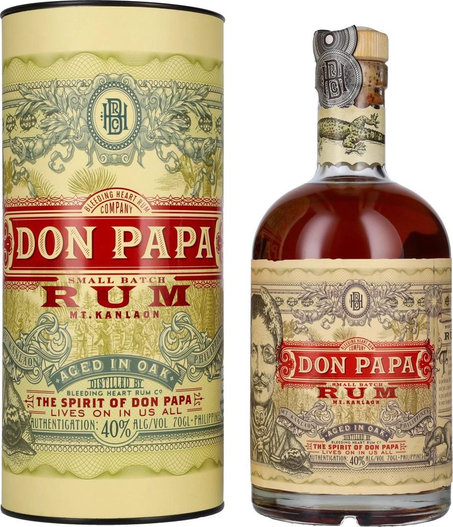 Don Papa 7 Years Old Small Batch Rum - Old Edition 40% Vol. Produktbild 