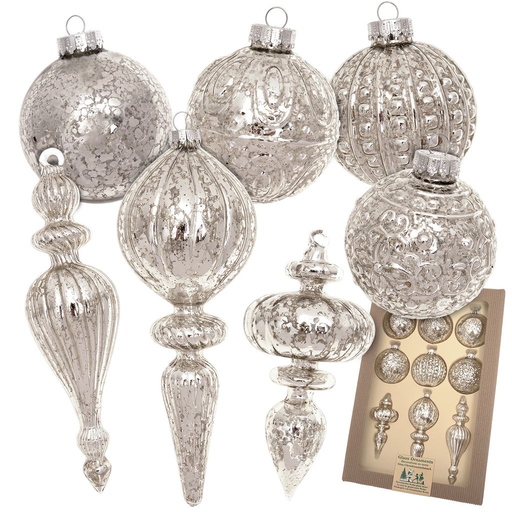 Adornos Navideños De Cristal Krebs Glas ¡Juego De 6 Pájaros De Invierno Con Clip!