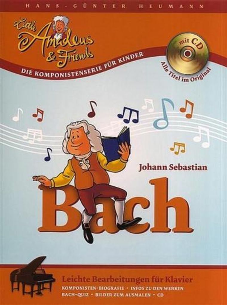 Bach, leichte Bearbeitungen für Klavier, m. Audio-CD