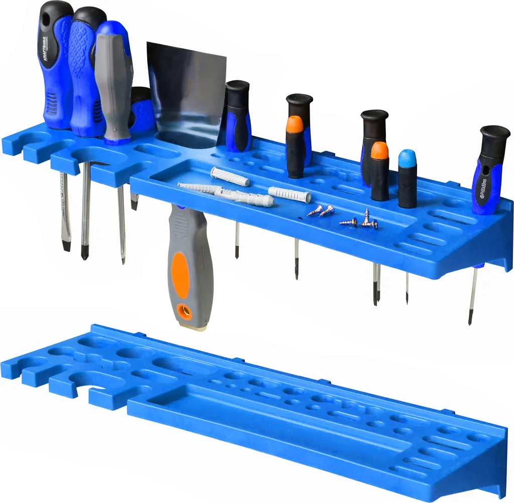 Système de stockage mural porte-outils en plastique pour l'atelier