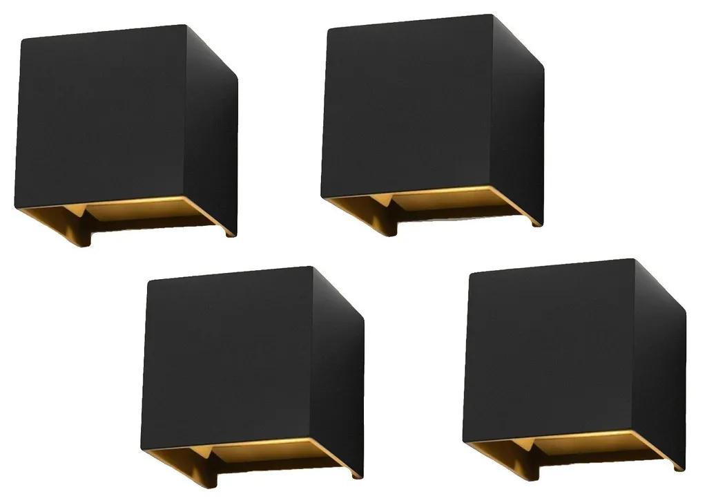 Luminaire Mural LED Intérieur à Faisceau Ajustable Blanc Chaud Pack de 4