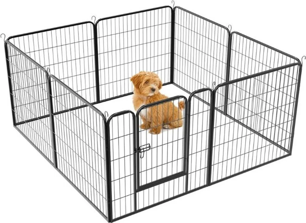 WYCTIN Parc pour Chiots 8 Pièces - Enclos Modulable Haute Qualité 80cm