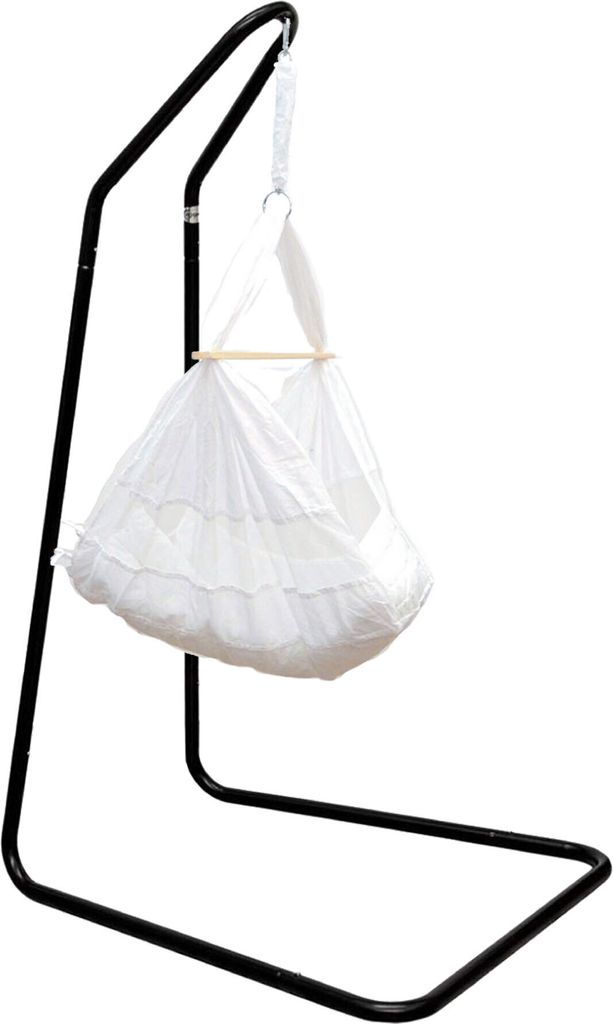 Baby Federwiege mit Gestell - 160cm Hängeschaukel Ständer - Hängematte mit Feder