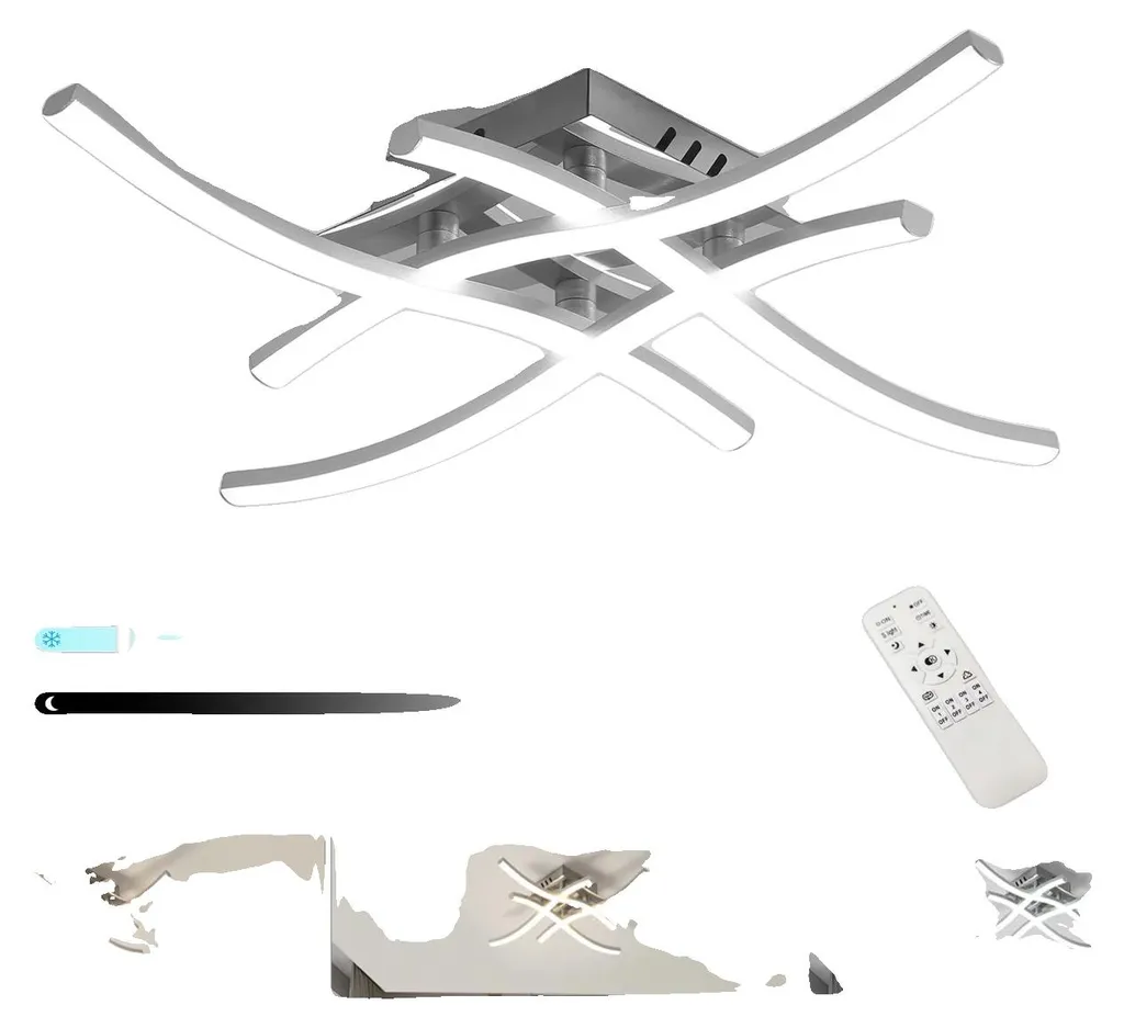 Plafonnier LED design incurvé dimmable A0019 éclairage de salon chic