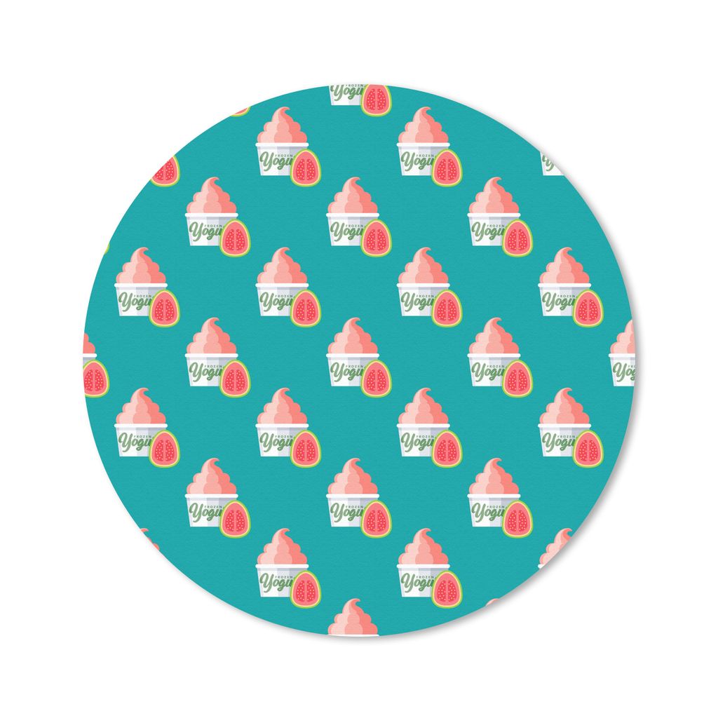 MuchoWow Mauspad Mousepad Sommer - Eiscreme - Blau 20x20 cm - Mousepads - Maus Mat - Pad - Mausunterlage - Schreibtischmatte