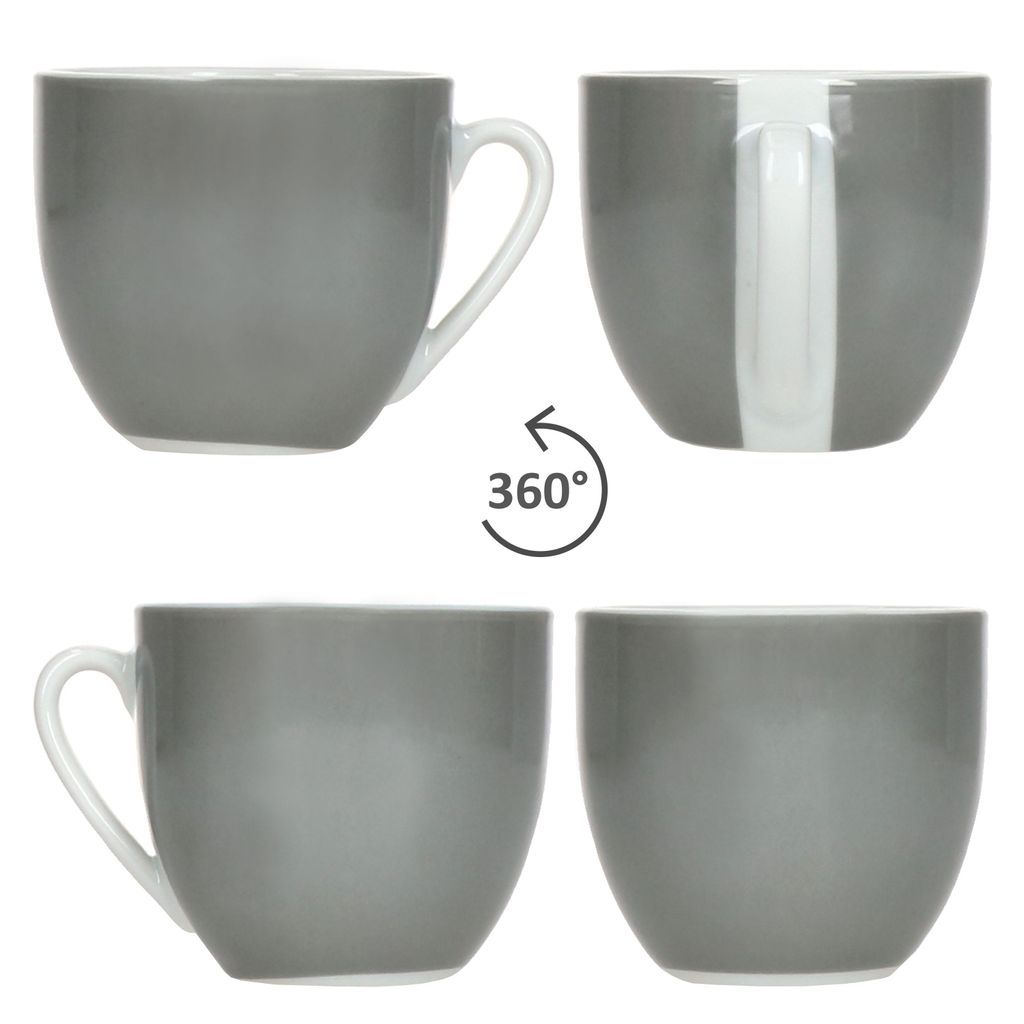 MamboCat 6er Set Porzellan Serie Variant GRAU, Produktbild 3