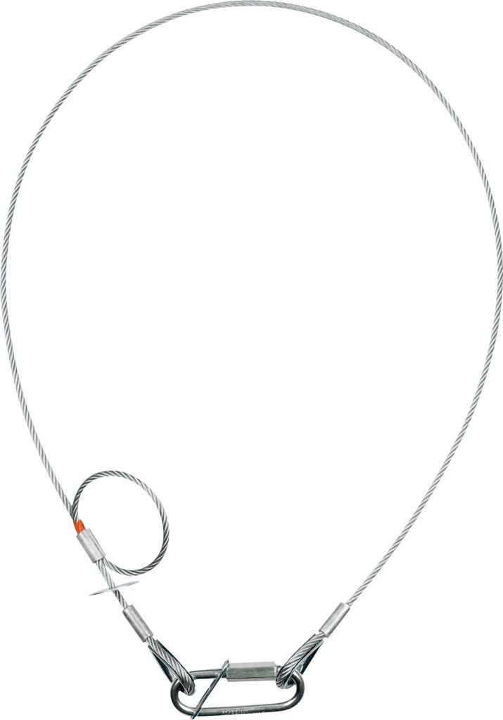 Saveking Safety Cable 4 mm - BGV-C1 WLL: 40 kg - 100 cm - Silber