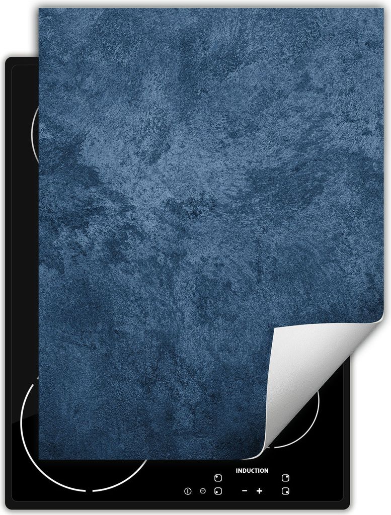 DarHaus Herdabdeckplatte Einteilig Küche Abdeckplatte für Glaskeramikfeld Abdeckung Induktionskochfeld Aufrollbare Matte 40x52 cm, blau - schiefer