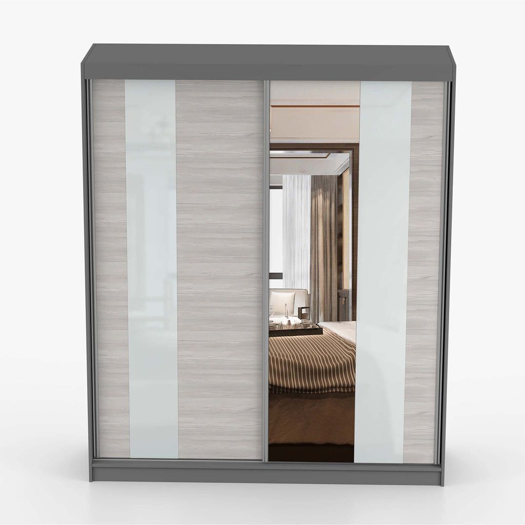 Schwebetürenschrank Kleiderschrank Schrank 183 cm Produktbild 8