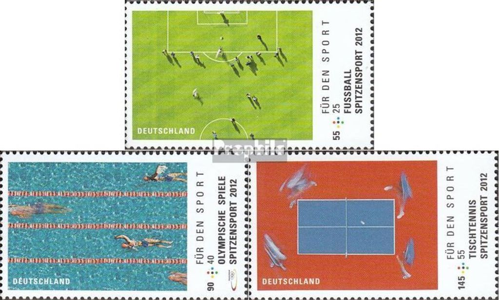 Briefmarken BRD (BR.Deutschland) 2012 Mi 2924-2926 (kompl.Ausg.) gestempelt Sporthilfe: Spitzensport