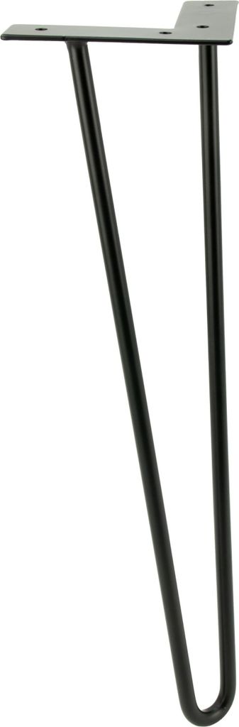 Noga meblowa Hairpin czarny mat 41 cm - 2 pręty, nowoczesny Zdjęcie produktu 