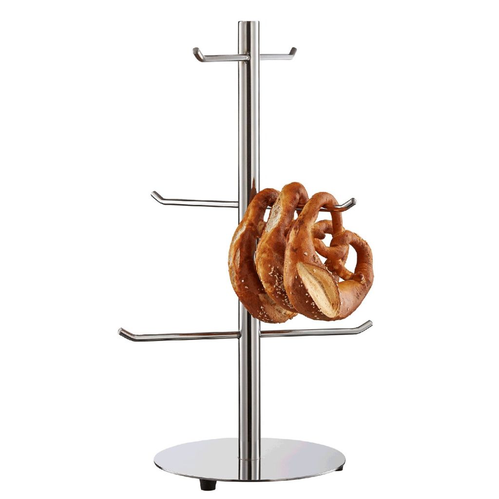 Brezel-/ Wurstständer 6-armig 51 cm Chromnickelstahl silber