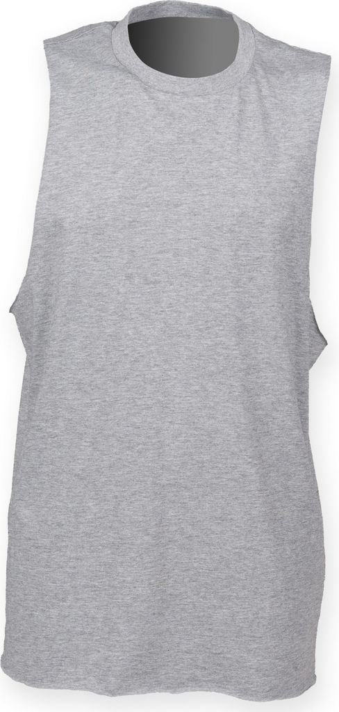 Skinnifit Herren Top mit weiten Armlöchern, ärmellos RW4739 (Xlarge) (Hellgrau)