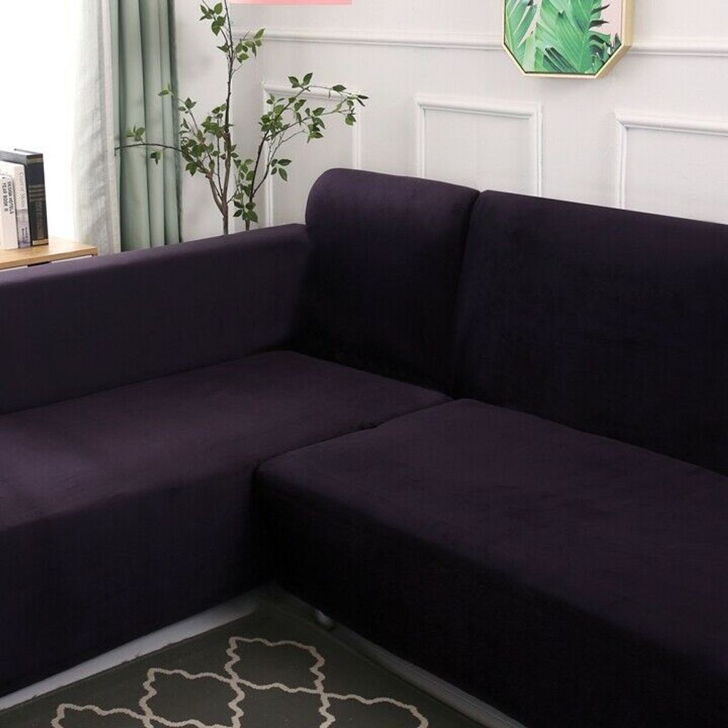 L-Form Sofabezüge Polyester dehnbarer Couchbezug Möbelschutz Schnittsofa überzug 