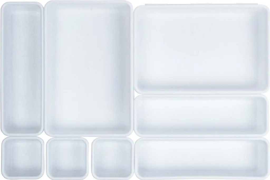 Conteneur de Rangement Modulaire Empilable pour Tiroir - 8 Unités