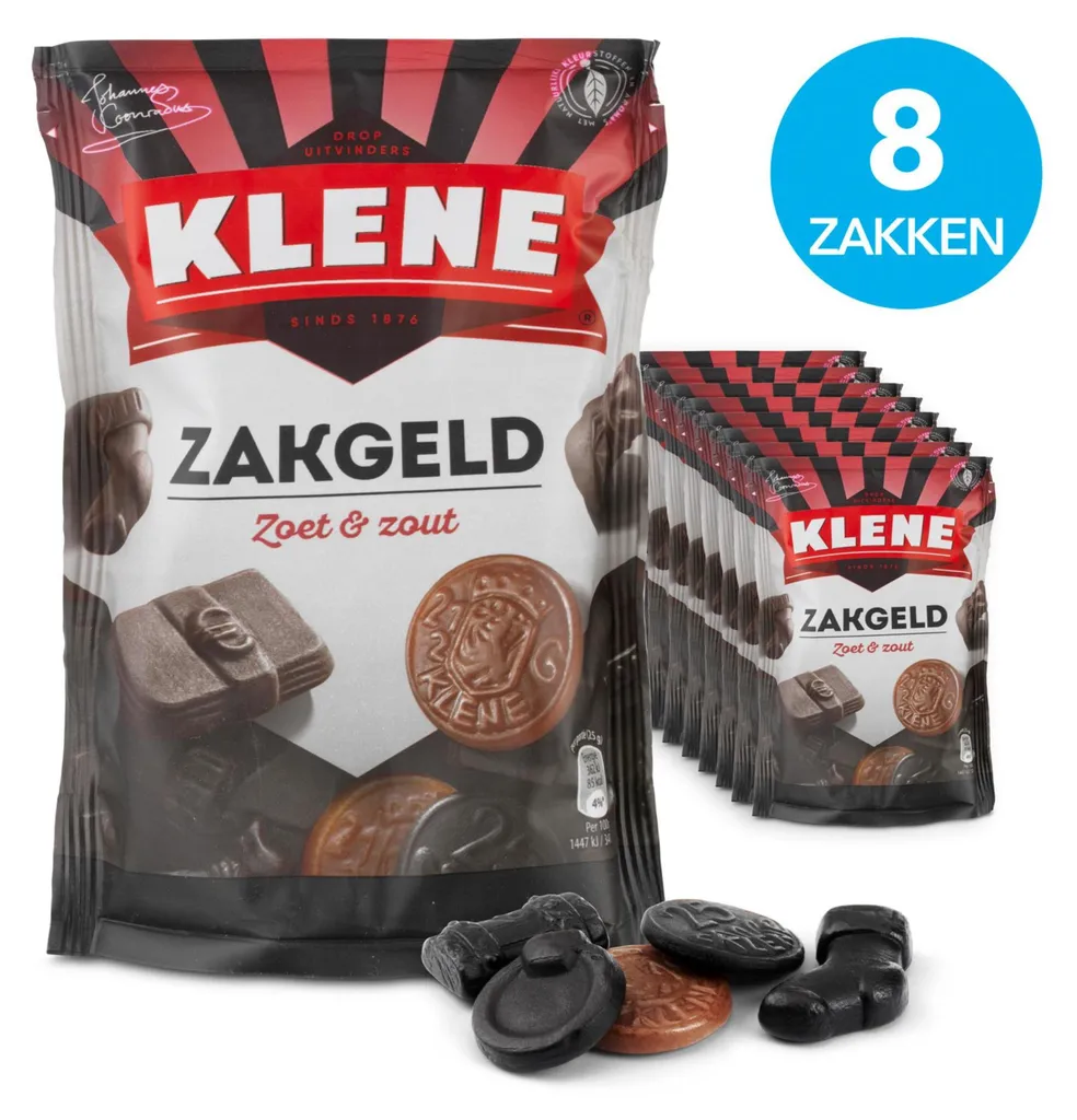 Réglisse ferme Argent de poche Klene format vrac 8 sachets de 210g