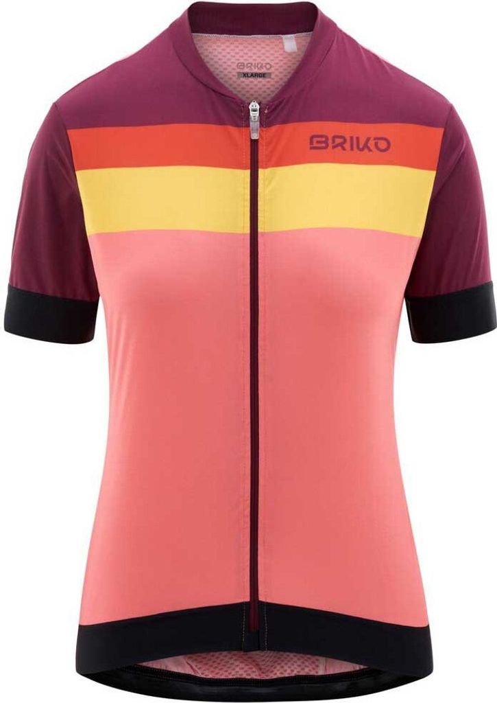Briko Stripe 241158w Kurzarm-radtrikot Rosa S Frau Rosa S