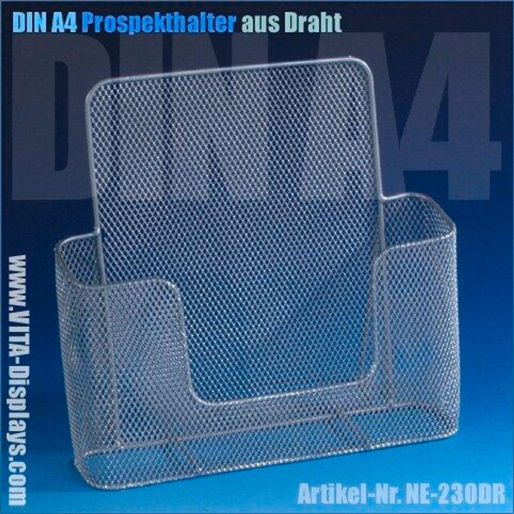 DIN A4 Prospekthalter (Draht)