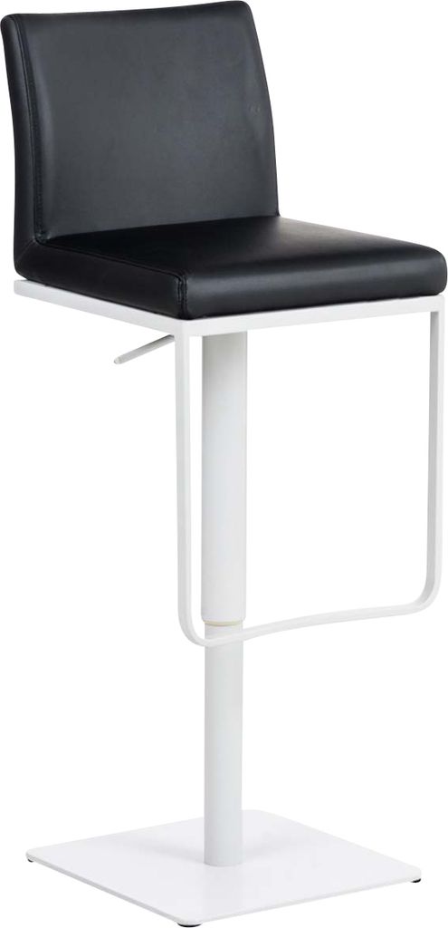 CLP Barhocker Panama Kunstleder höhenverstellbar und drehbar Farbe:schwarz;Gestell Farbe:weiß