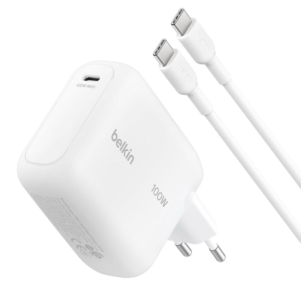 Belkin BOOST Charge 100W USB-C GAN-lader, 1,5 meter. Productafbeelding 
