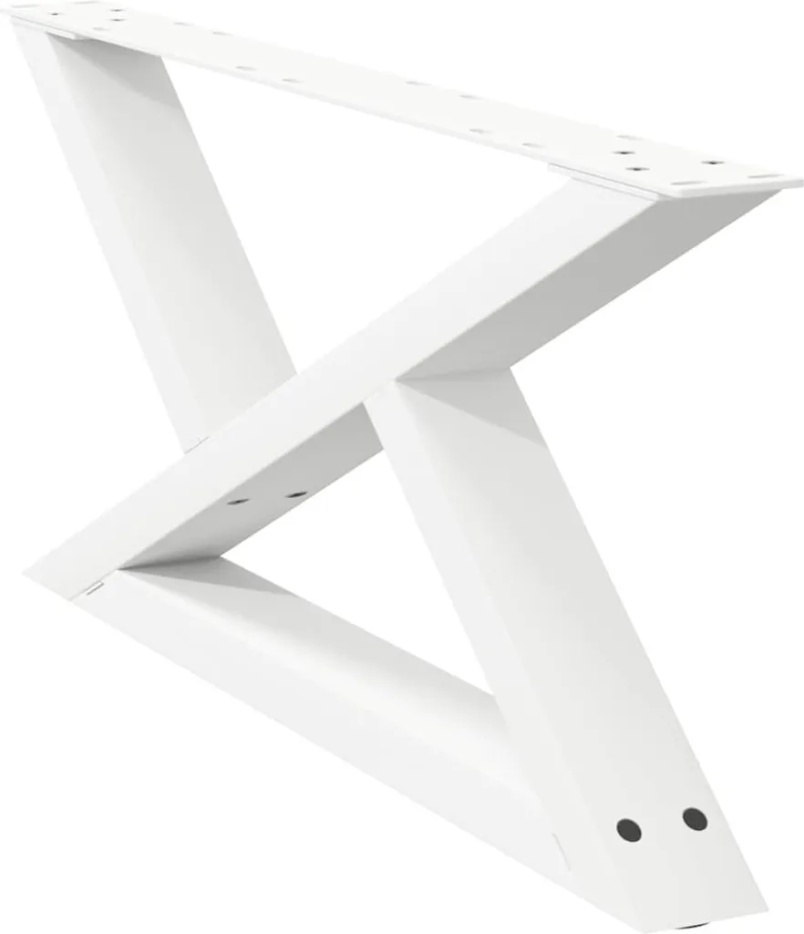 Gambe Acciaio Bianco per Tavolini 70x30 cm - Solide e Regolabili - 4
