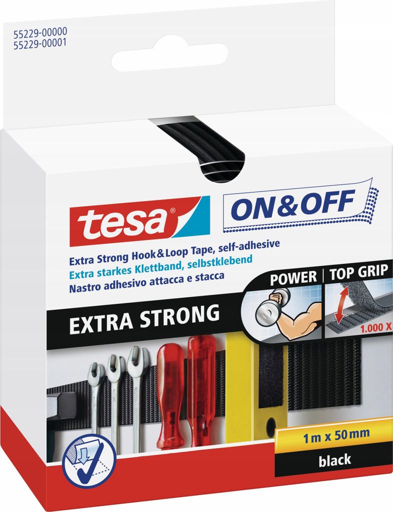 tesa 55229-00000-02 Kleeftape, extra sterk, voor Productafbeelding 