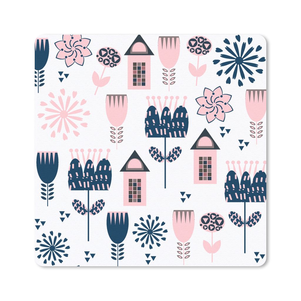 MuchoWow Mauspad Mousepad Muster - Pastell - Skandinavien 30x30 cm - Mousepads - Maus Mat - Pad - Mausunterlage - Gaming