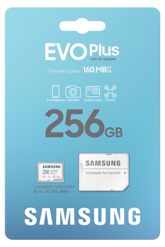 Samsung MB-MC256S, 256 GB, MicroSDXC, UHS-I, 160 MB/s, Zdjęcie produktu 