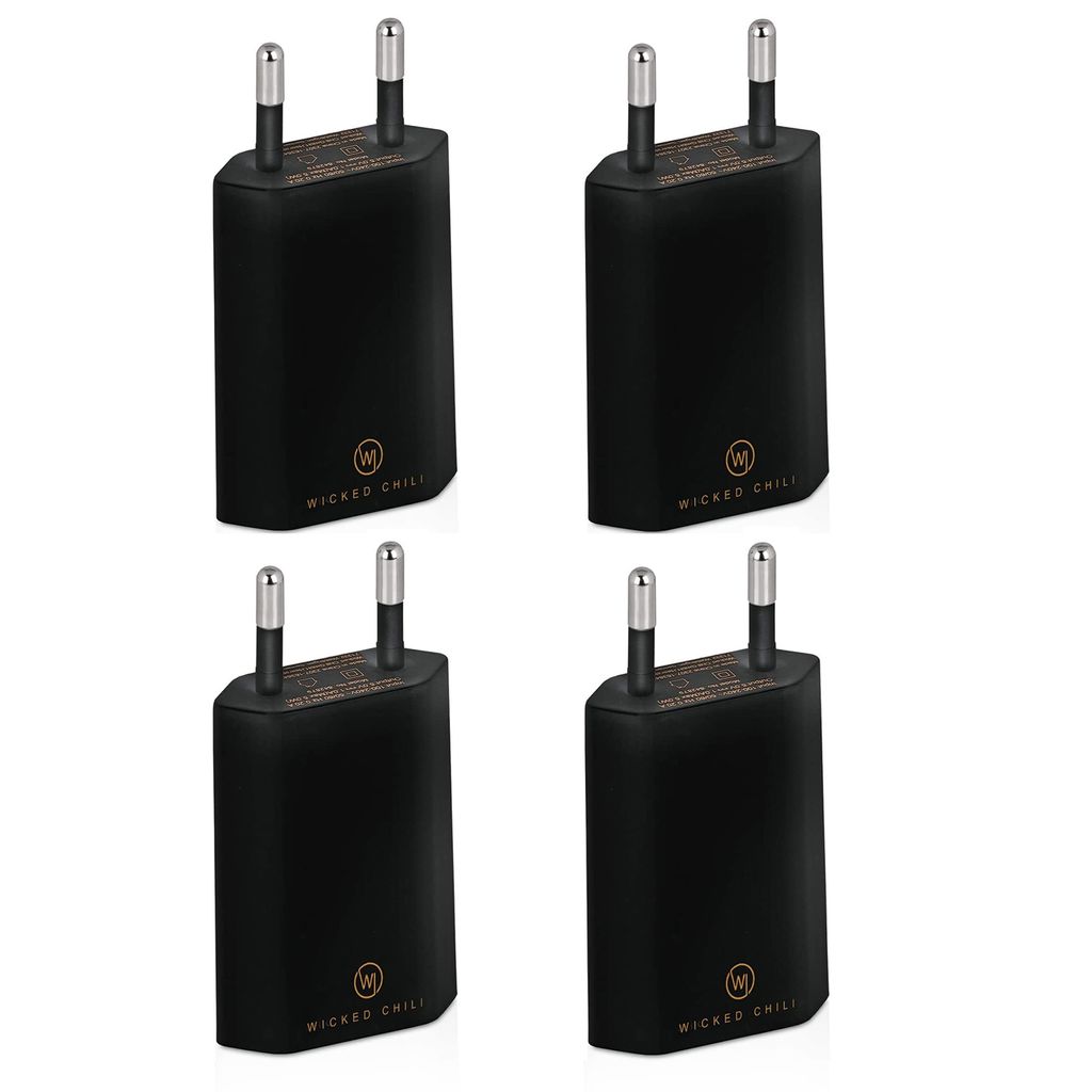 WICKED CHILI 3x USB Netzteil Ladegerät Stecker für iPhone, Samsung Galaxy,  Handy und Smartphone 1A, 5V) schwarz USB Adapter