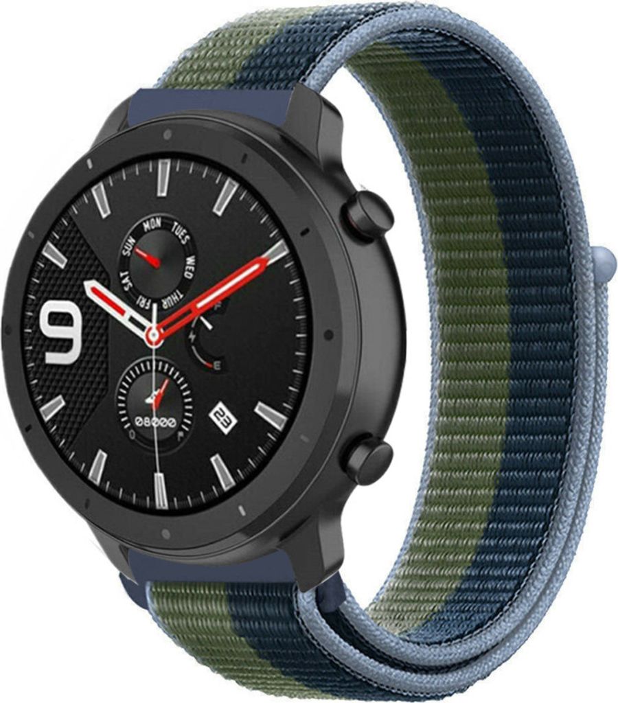 Strap-it Xiaomi Amazfit GTR Nylonarmband (Moosgrün)
