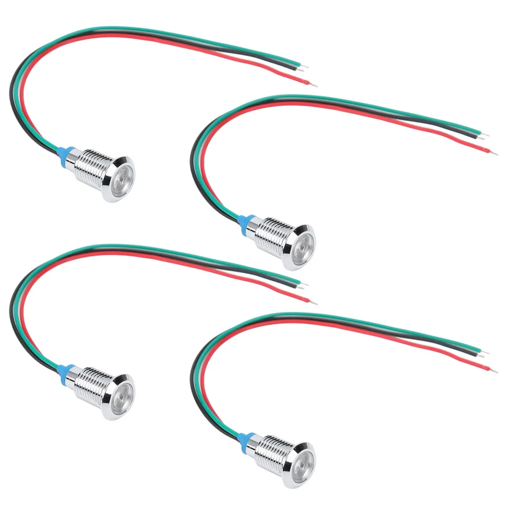 LED rotondi precablati, LED rotondi, LED rotondi impermeabili, LED a doppio colore, indicatore luminoso, Mini LED rotondi