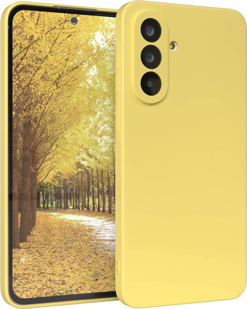 EAZY CASE - TPU Hülle für Samsung Galaxy A56, TPU Case stoßfeste Handyhülle, weiches Cover mit Kameraschutz, Silikonhülle in Gelb