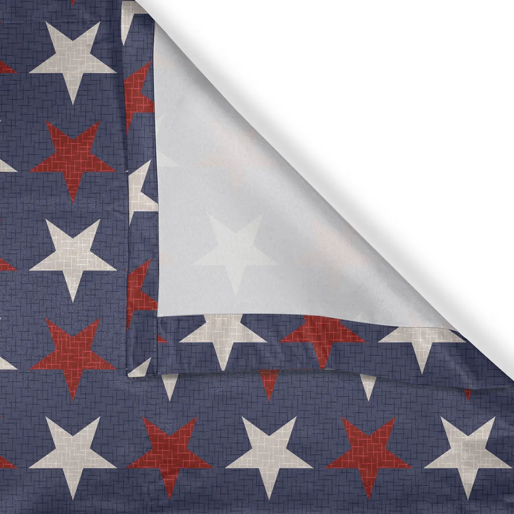 ABAKUHAUS Tenda con occhielli Primitive Land, stelle simmetriche Stati Uniti Independence Freedom Theme Print, tende decorative a 2 pannelli, 280 cm x 225 cm, blu scuro bianco rubino - 6