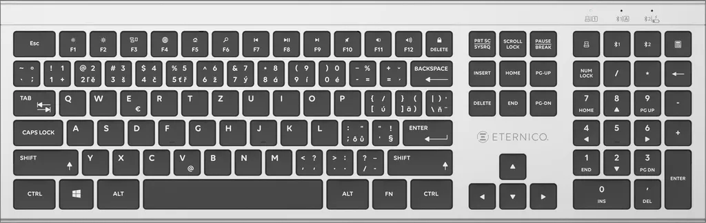 Eternico KSB3002S Clavier sans fil silencieux et ultra-plat FR/SK