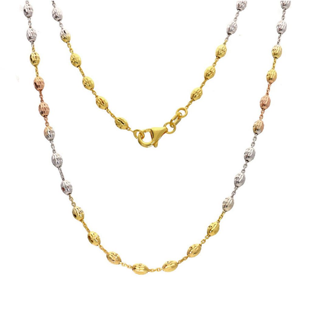 Damen Collier echt Gold 375 (9 kt) in tricolor Produktbild 