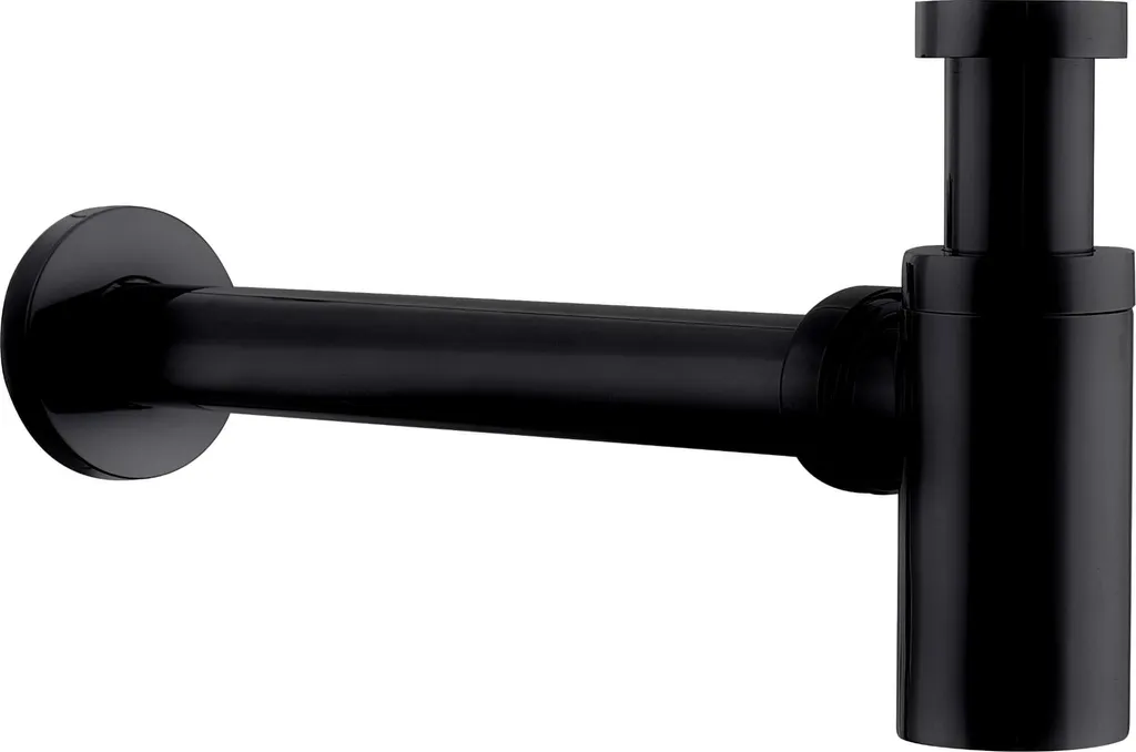 Sifone Lavabo Nero Opaco SAT SIFMBL 5/4 - Design Moderno in Ottone