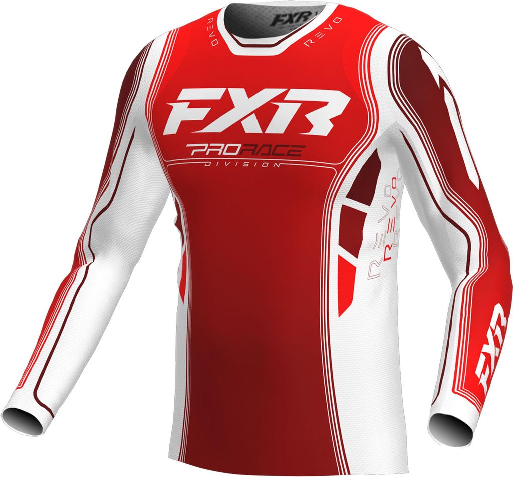 FXR Revo Velocity Motocross Jersey, rot/weiß, S