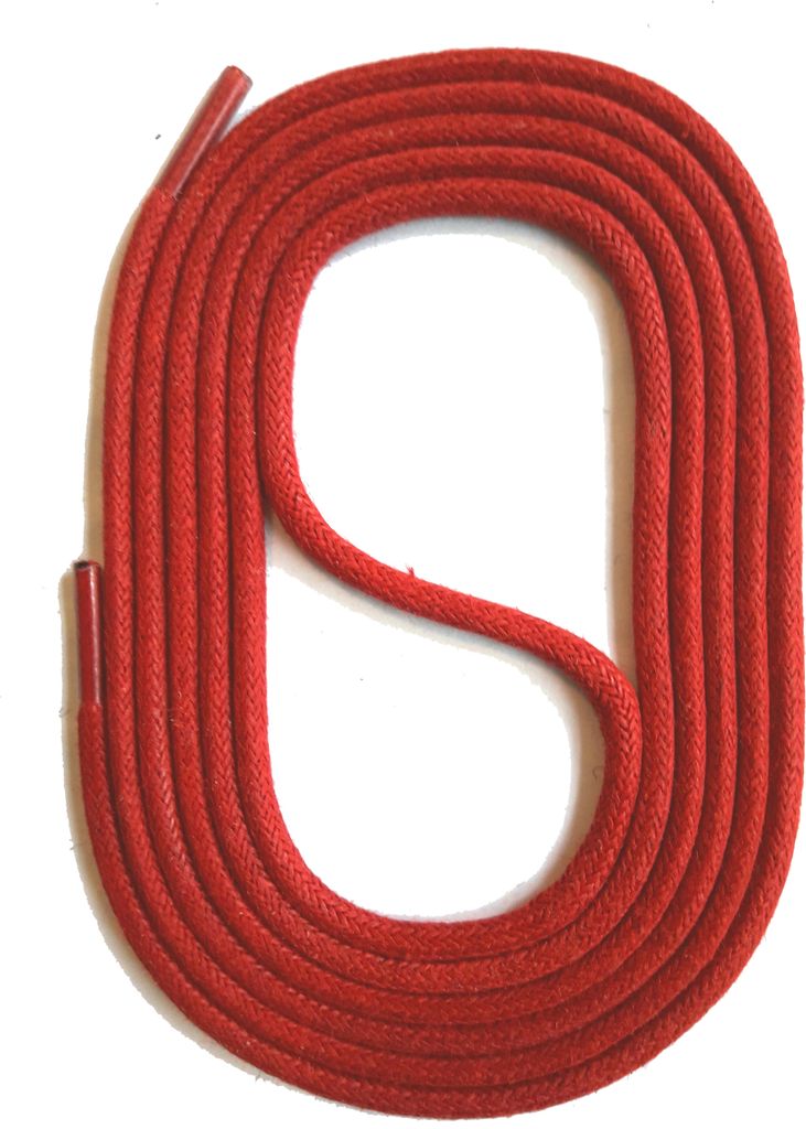 SNORS gewachste Schnürsenkel rund - ROT - 3mm - 130cm