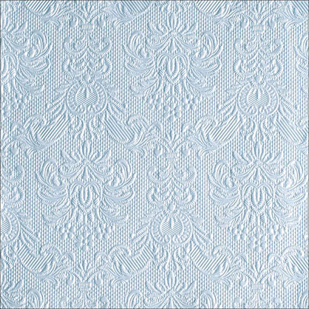 Servietten Papier 33x33cm Elegance geprägt 15 Stück Hellblau