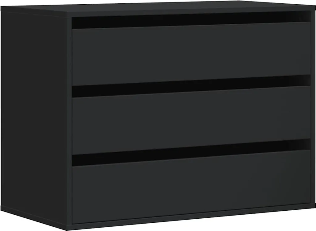 Cassettiera Nera Camera da Letto 80x41x58 cm | Comò vidaXL Moderno