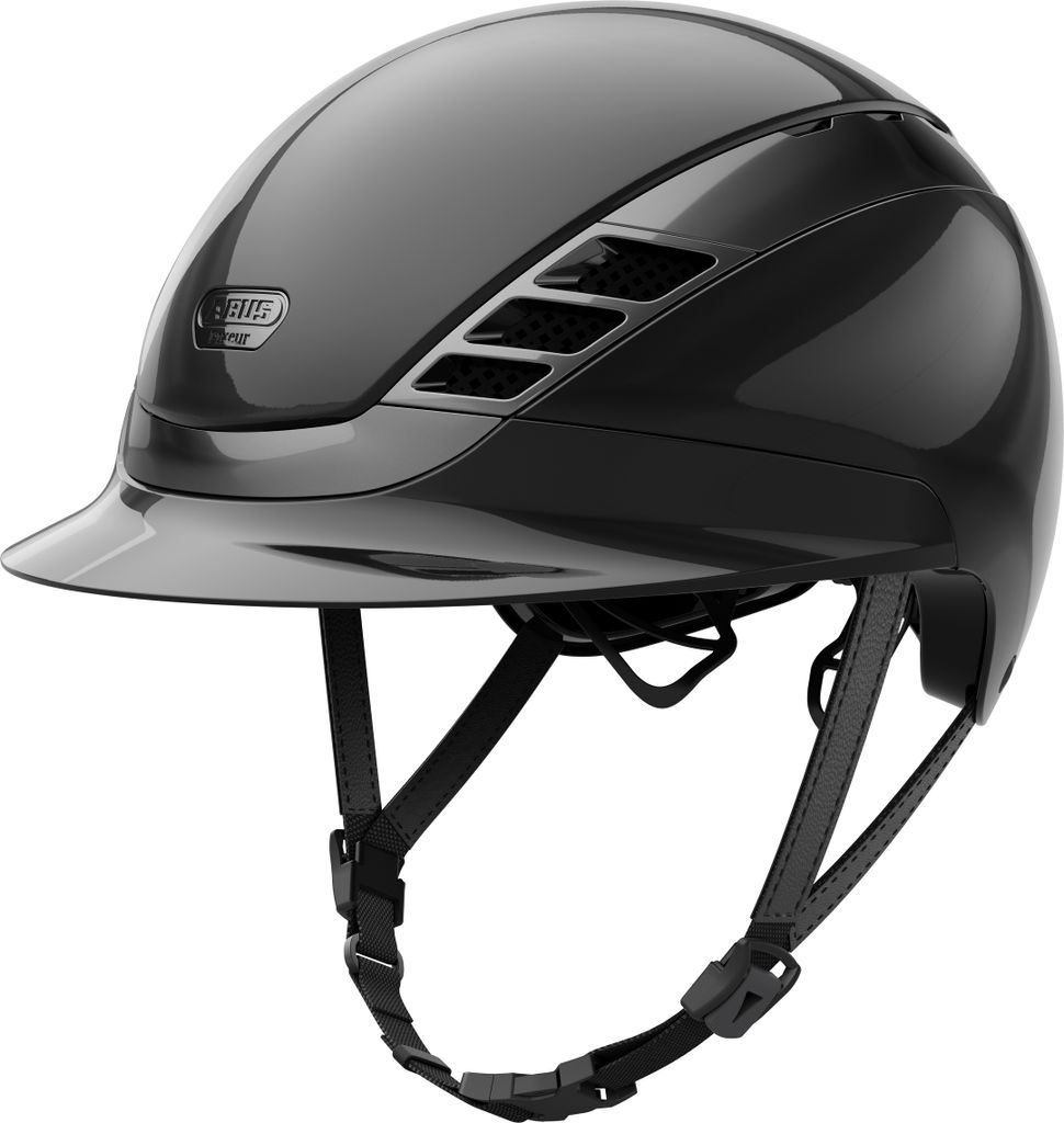 ABUS PIKEUR AirLuxe CHROME Reithelm shiny black, Größe:S Produktbild 