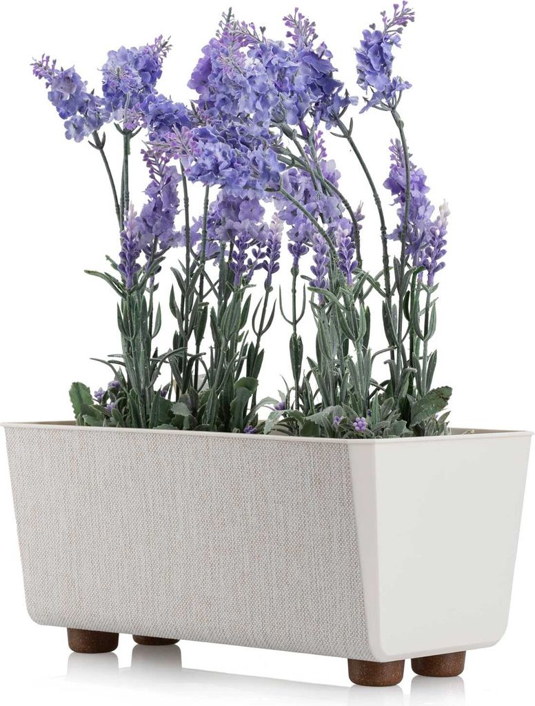 HowHomely | Pflanzkübel Salvia Texelle, Beige - 28,5 x 17 Produktbild 