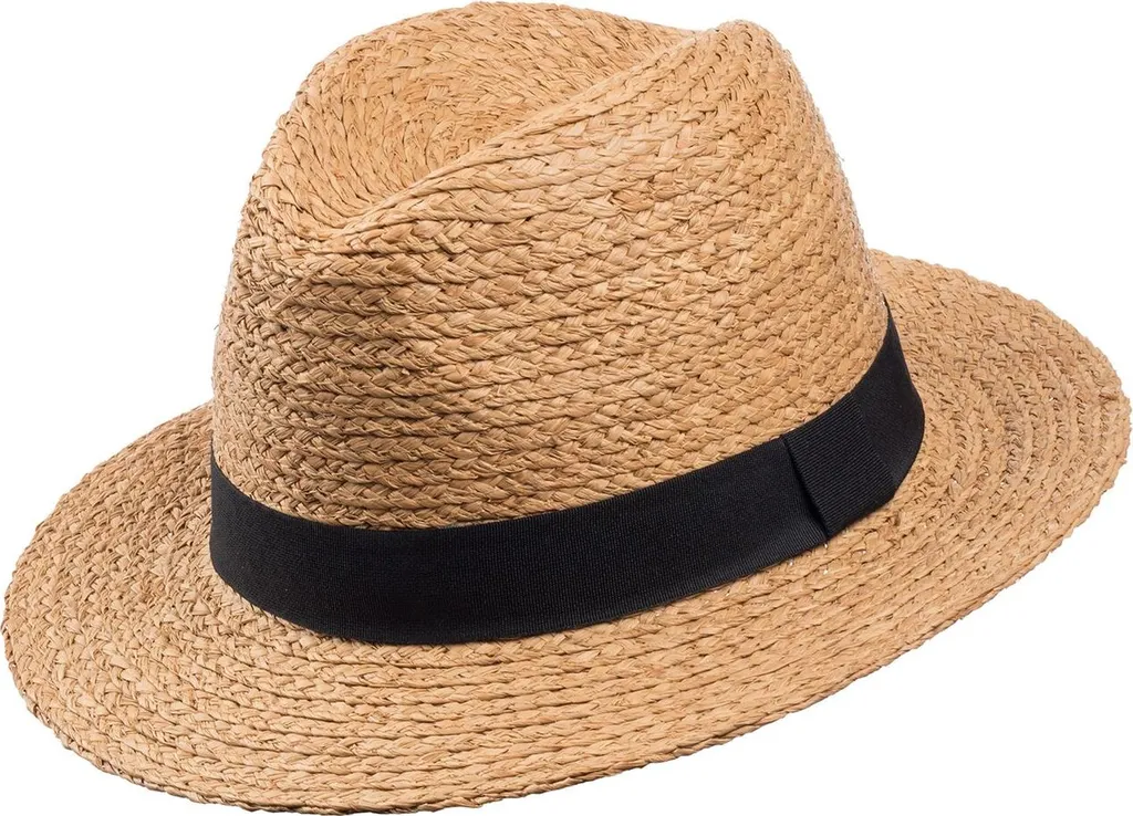 Chapeau de soleil en paille de raphia type Cowboy pour homme et femme