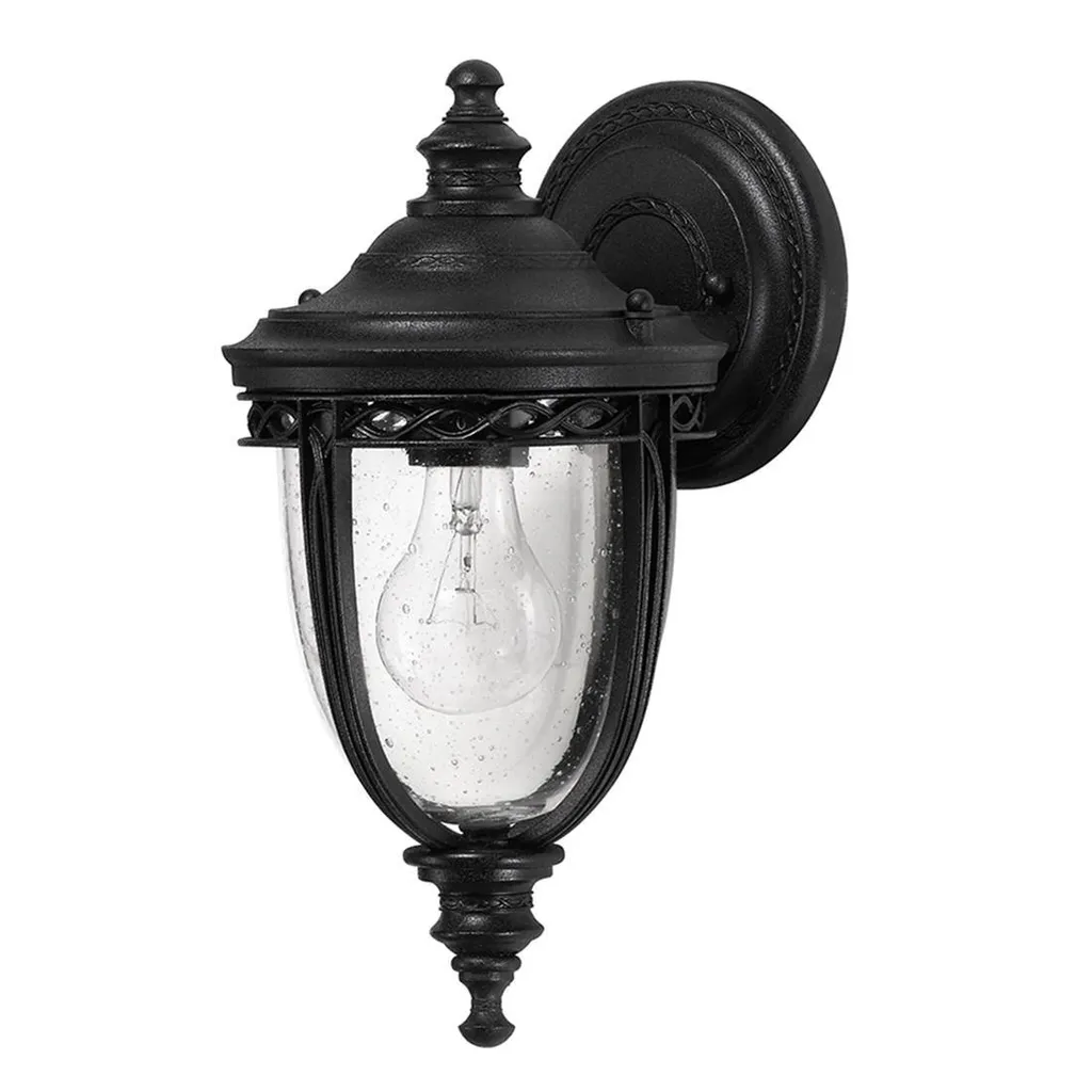 Applique Extérieure English Bridle Feiss Noire E27 IP44 en Aluminium