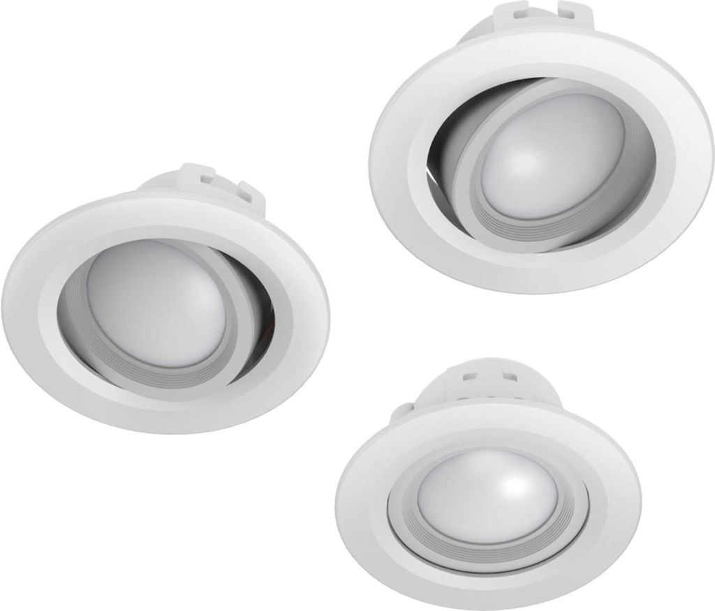 Hama WLAN LED-Einbauspot, 5W ohne Hub, Weiß, 3 St.
